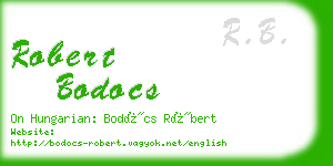 robert bodocs business card